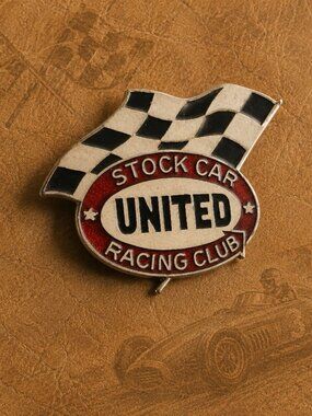 United Stock Car Racing Club Vintage Antique Jacket Lapel Screw Back Pin